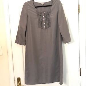J Jill gray ruffle tunic dress size small